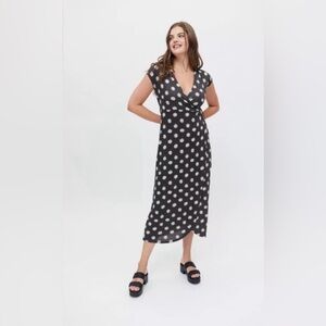 UO Zina Midi Wrap Dress